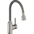 Elkay Pursuit Utility Faucet, Flexible Spout, Lever, Lustrous Steel LK2500LS